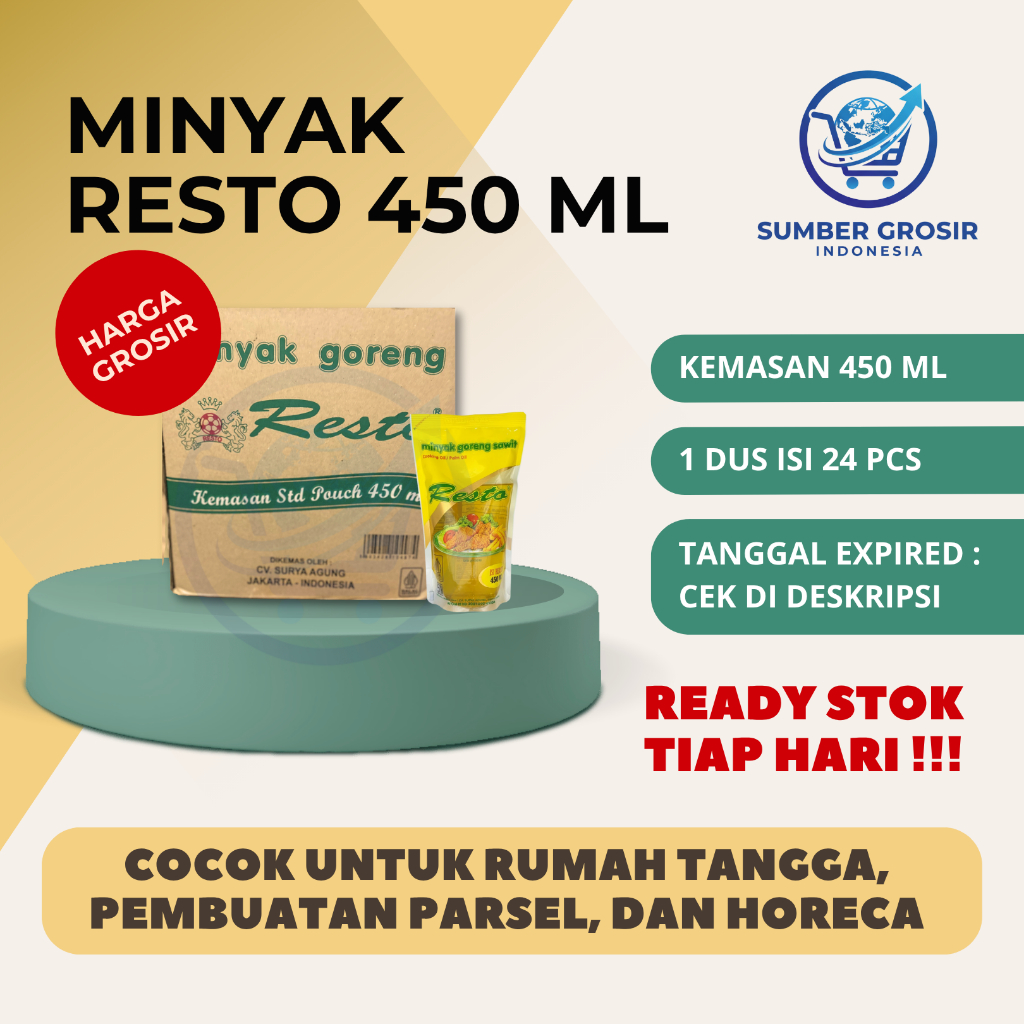 Minyak Goreng Resto 450ml (Isi 24) - KARTON/GROSIR