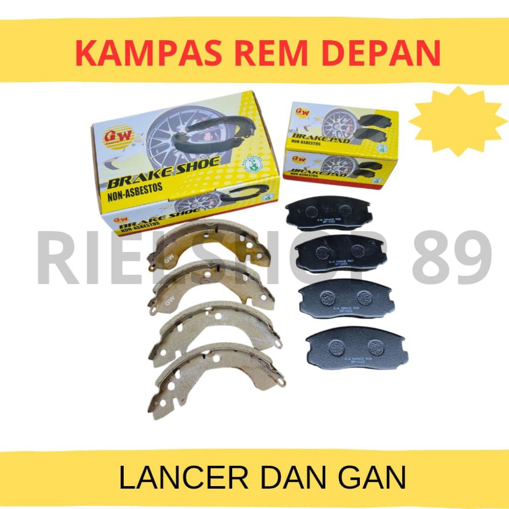 Kampas Rem Depan Belakang 1 Set Lancer Dangan GLX Lancer EVO