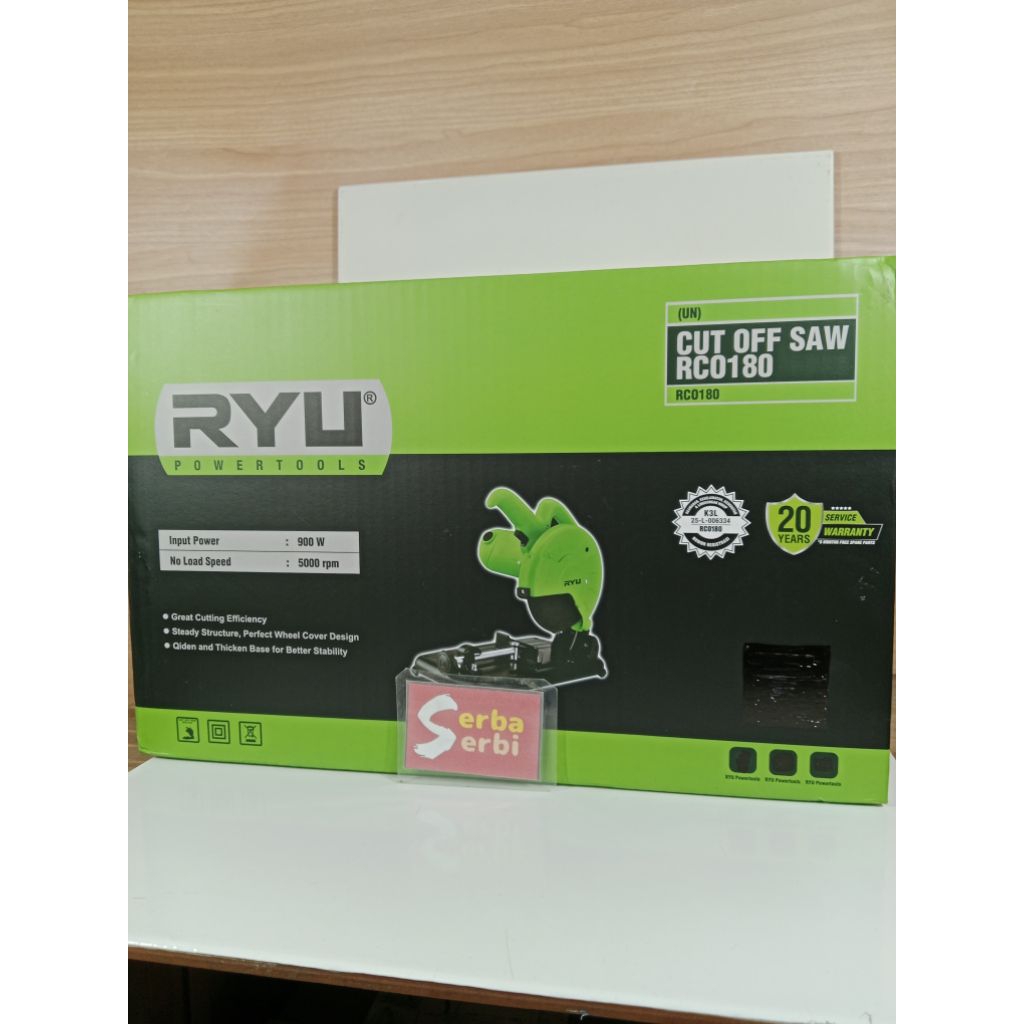 -RCO180 7" CUT OFF RYU-Mesin potong besi kayu duduk perkakas