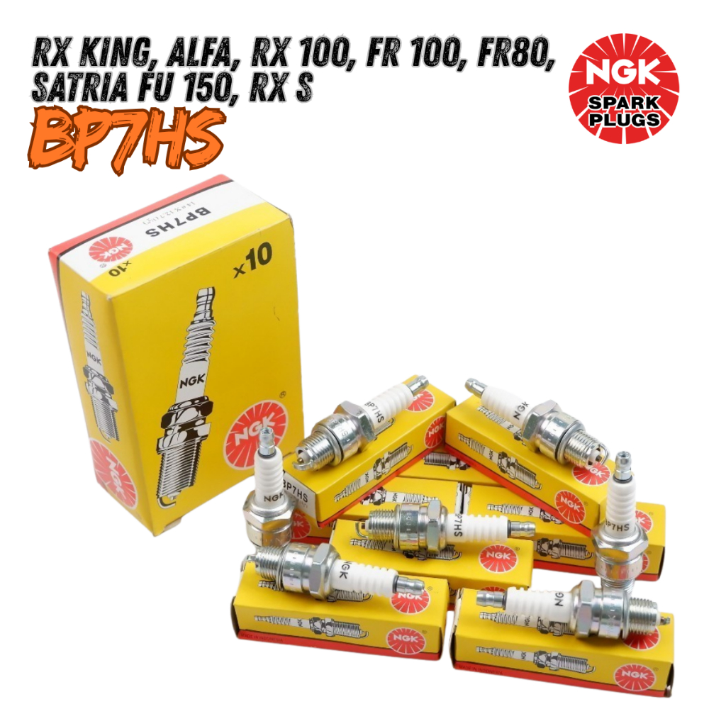 Busi NGK BP7HS Motor RX-King , Alfa , RX 100 , FR80 , Satria FU 150 sparepart motor