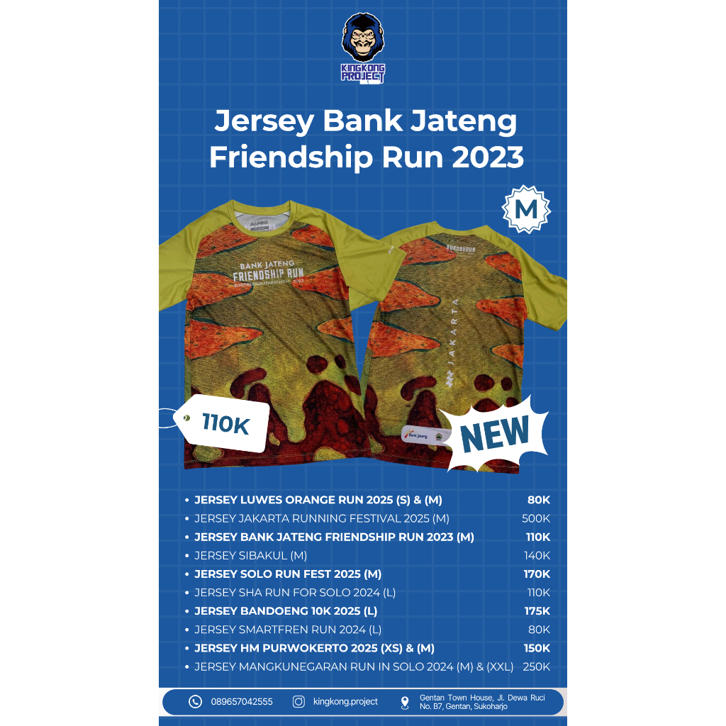 Jersey Bank Jateng Friendship Run 2023 New Ori