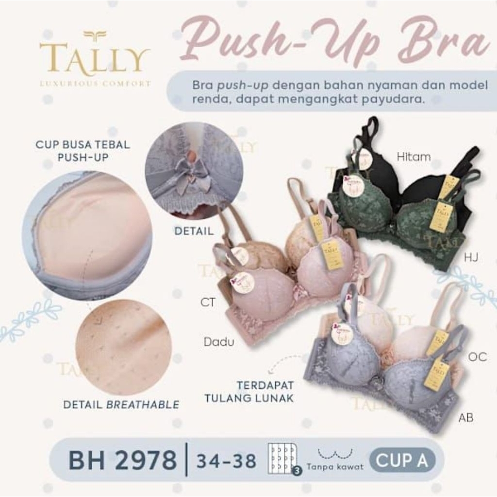 Tally bra bh/push up bra/bra bh push up