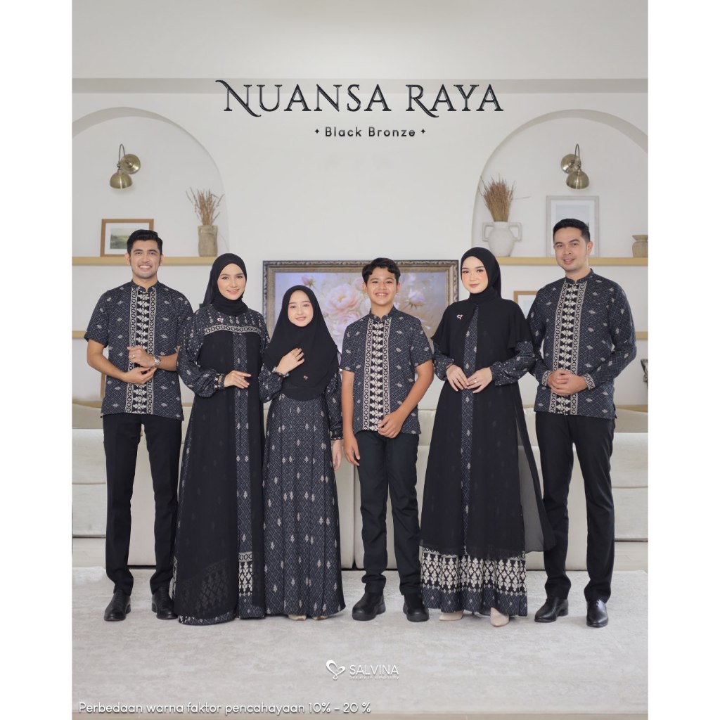 SARIMBIT NUANSA RAYA (BLACK BRONZE)  BY SALVINA HIJAB |SARIMBIT SALVINA |SARIMBIT 2026| COUPLE SET