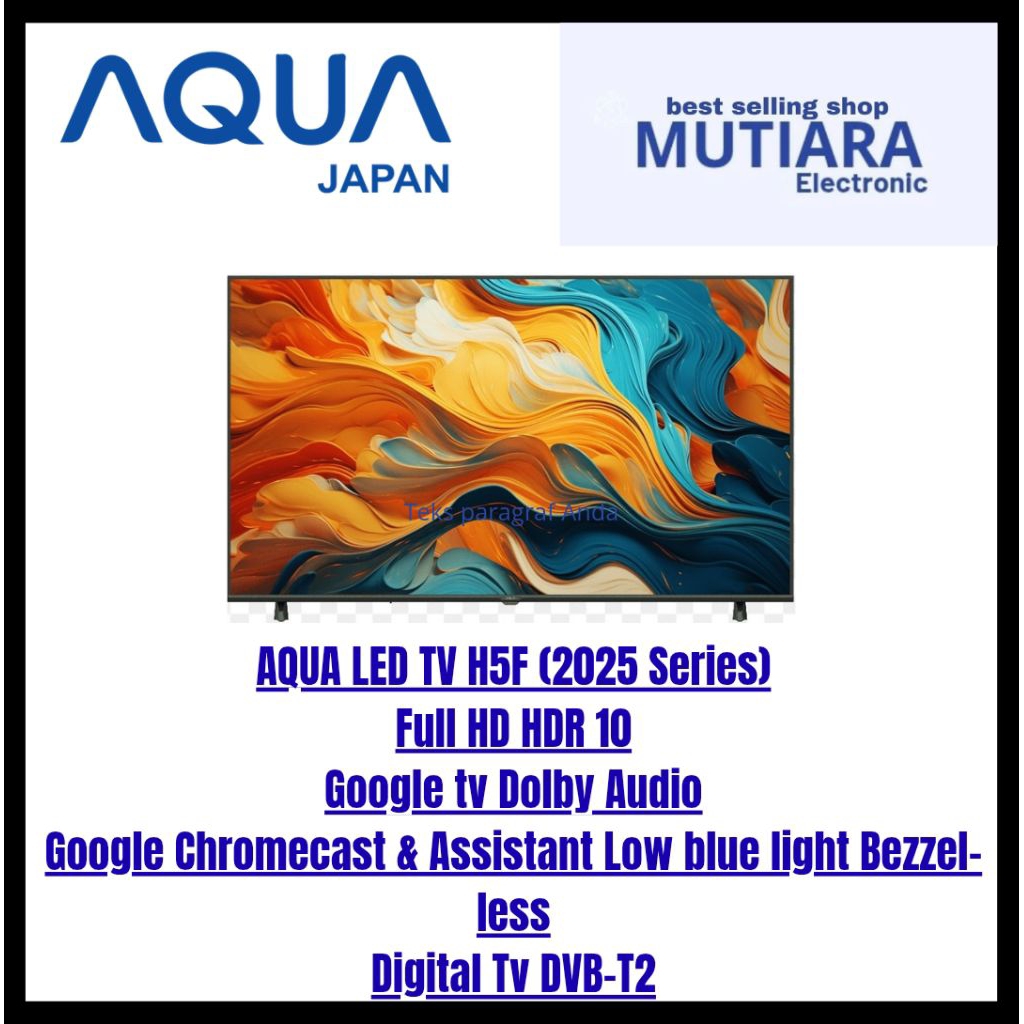 AQUA 43H5F FULL HD GOOGLE TV 43 INCH 2025 SERIES