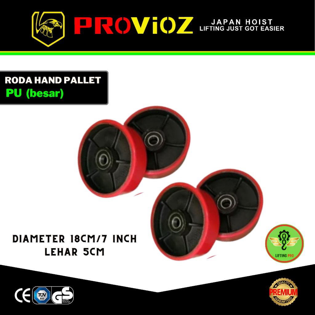 RODA HAND PALLET PROVIOZ – PU & NYLON (BESAR / KECIL)