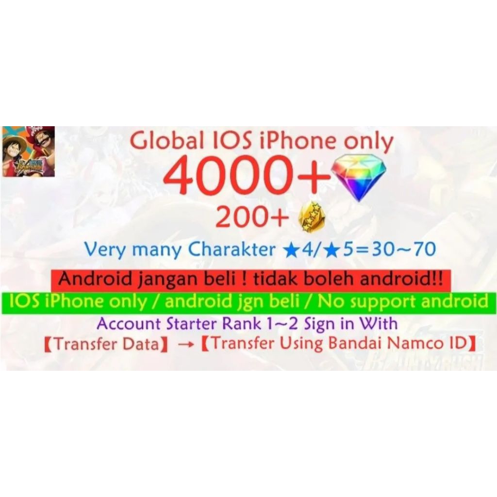 Akun OPBR ONE PIECE Bounty Rush-i1