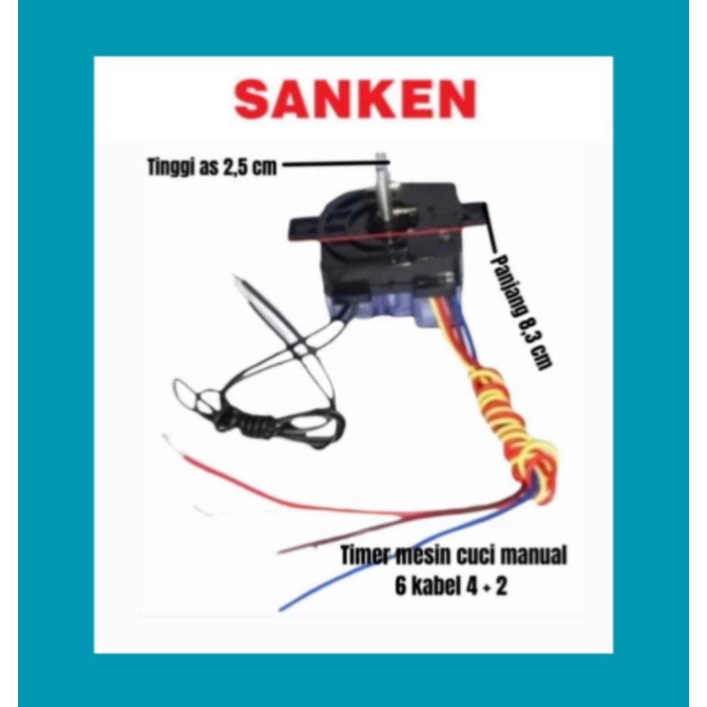 Timer 6 kabel mesin cuci 2 tabung Sanken