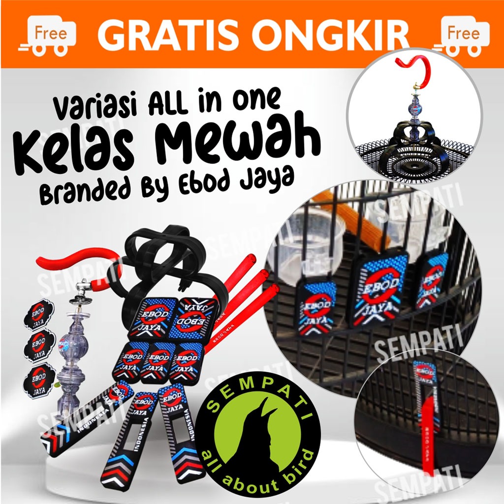 SEMPATI Mahkota Racing Sangkar Kandang Burung Murai Ebod Jaya Fullset Aksesories Sangkar Murai Varia