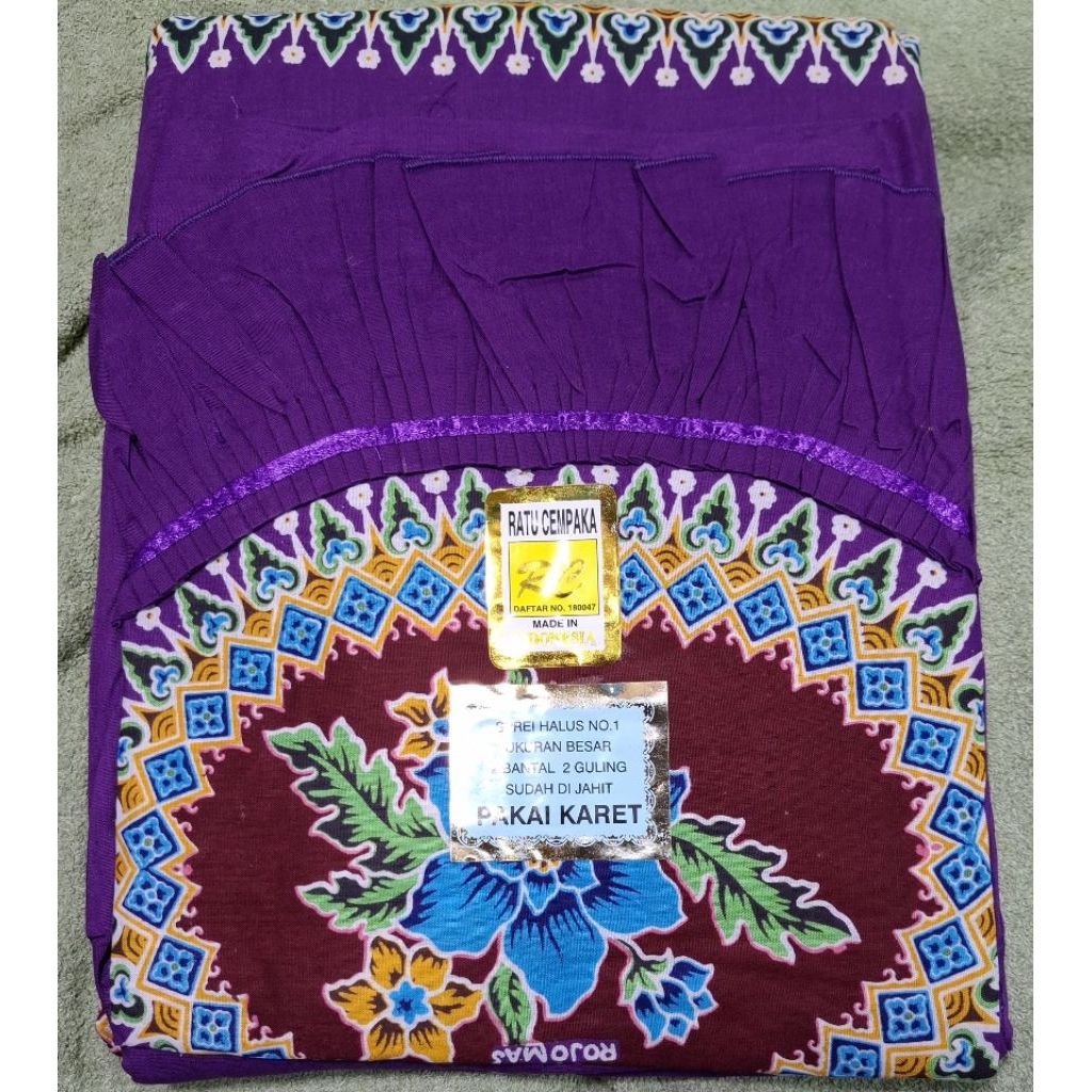 Ratu Cempaka, sprei batik bahan halus, 180x200, pakai karet