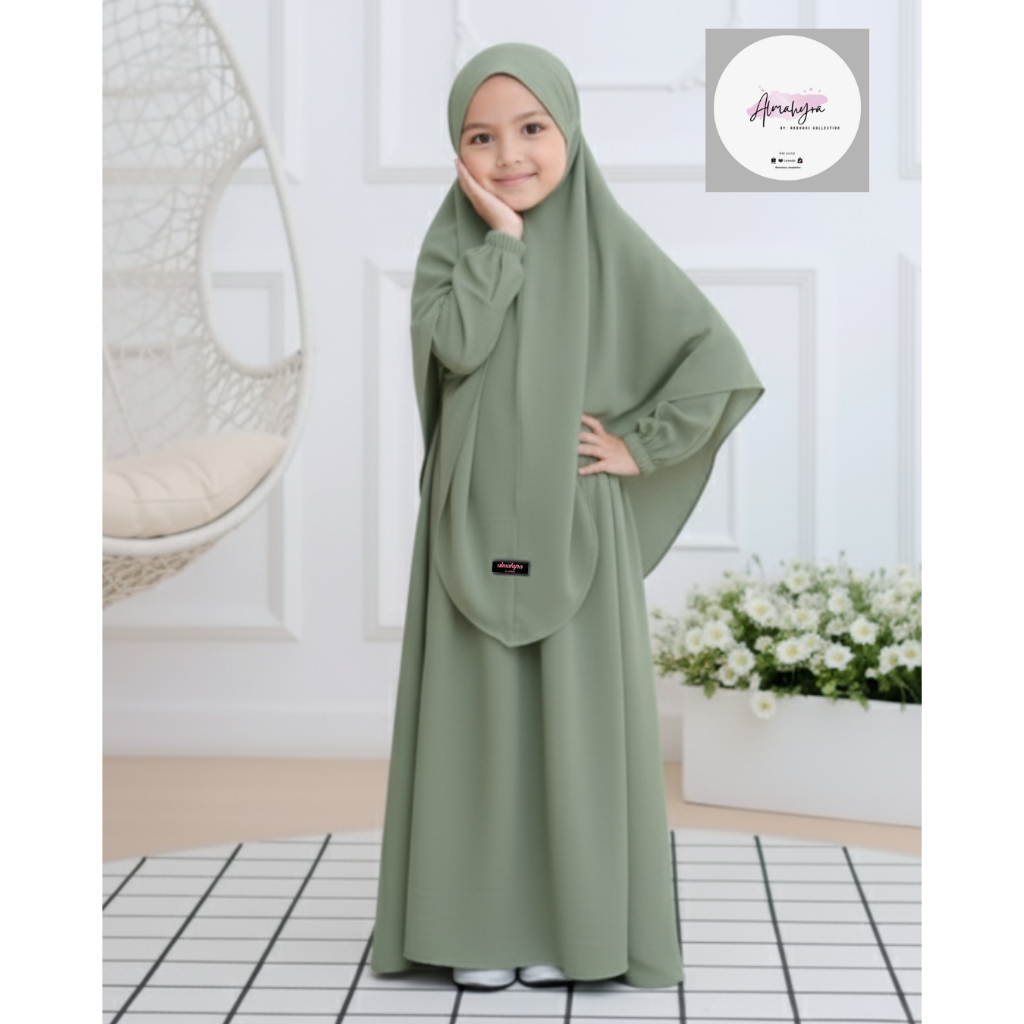 Favorit Baju Syar'I Anak PerempuanSyar'I Anak Perempuan Bahan Cringkle
