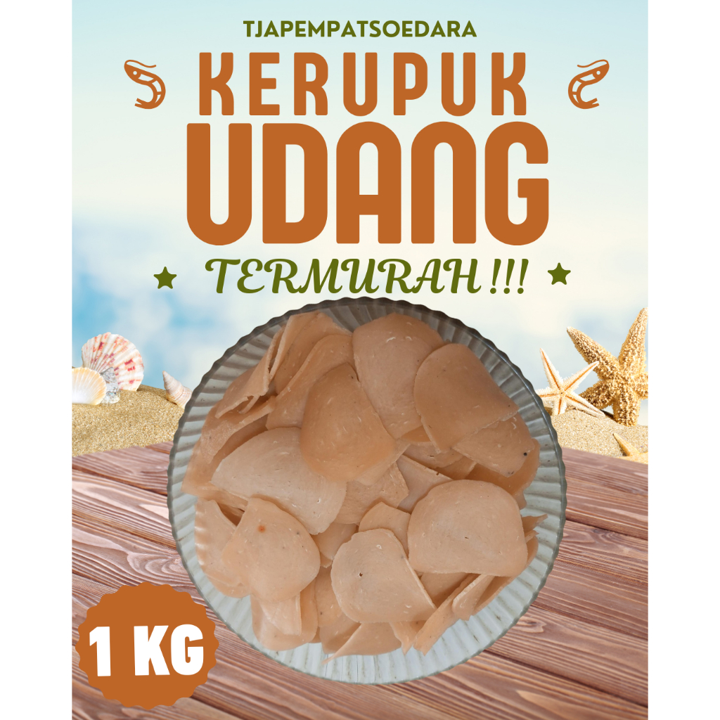 Kerupuk Udang Mentah | Kerupuk Mentah Udang-Ikan | 500Gram | 1KG