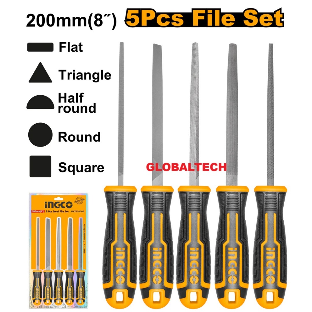 INGCO HKTFS0508 KIKIR BESI 5PCS STEEL FILE SET 5PCS