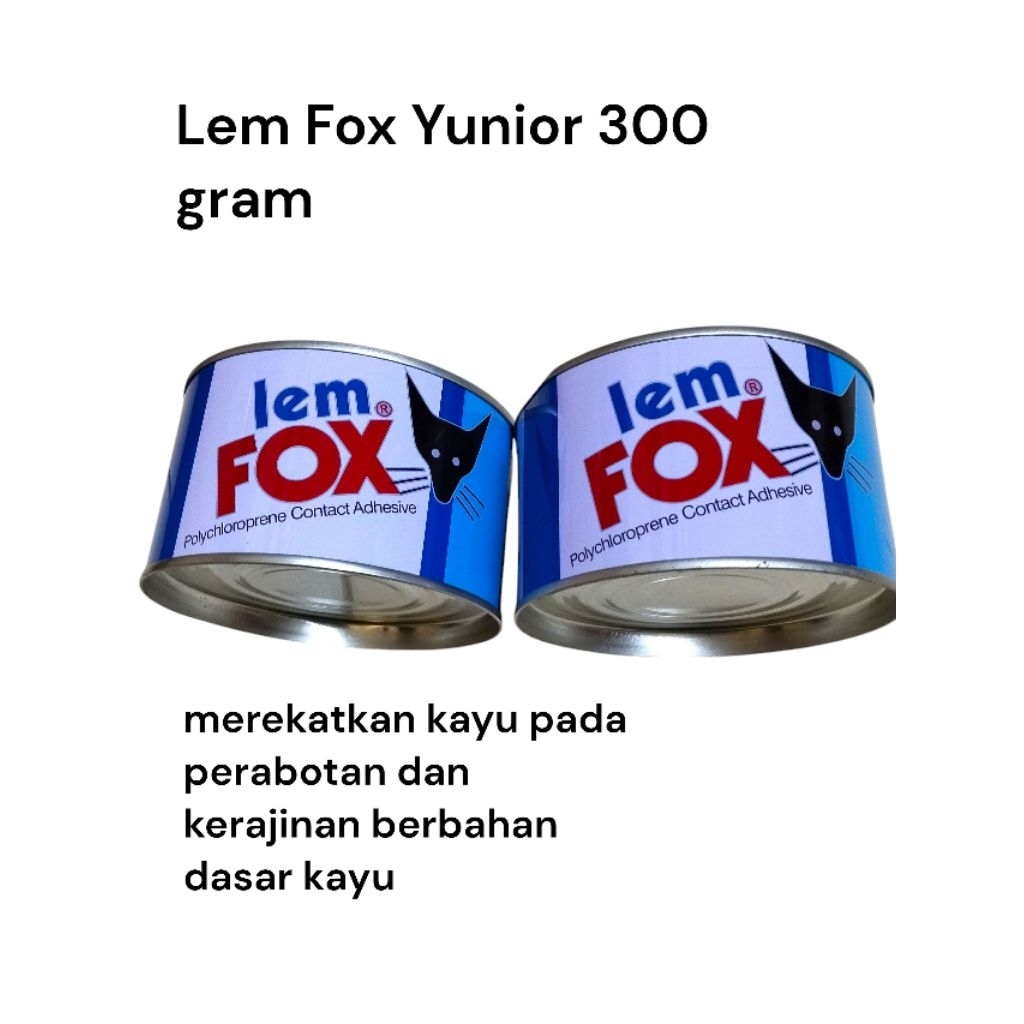 Lem Fox Kaleng/ Lem Kaleng Biru Merk Fox 300gram