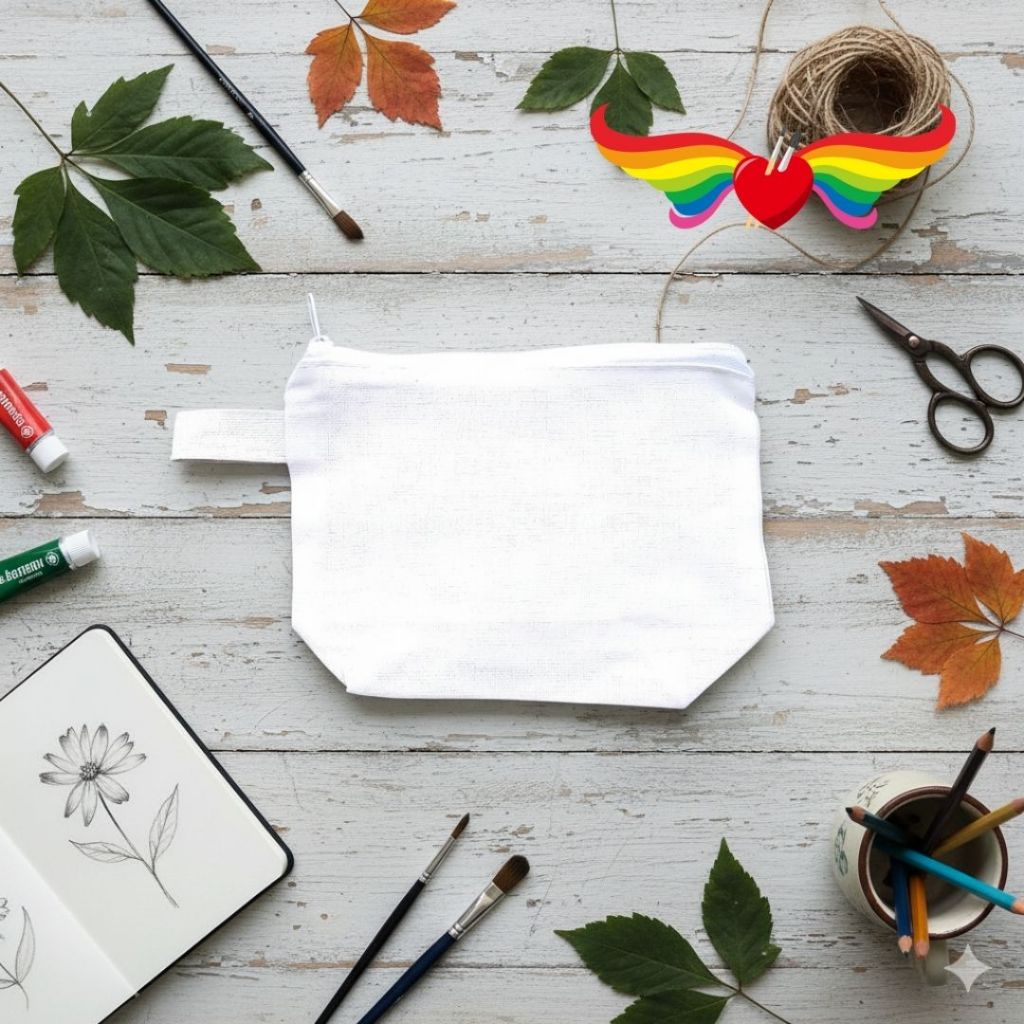 [READY] DOMPET LUKIS KAIN KANVAS POLOS AKSRITEX, dompet lukis, dompet lukisan, dompet kanvas, dompet