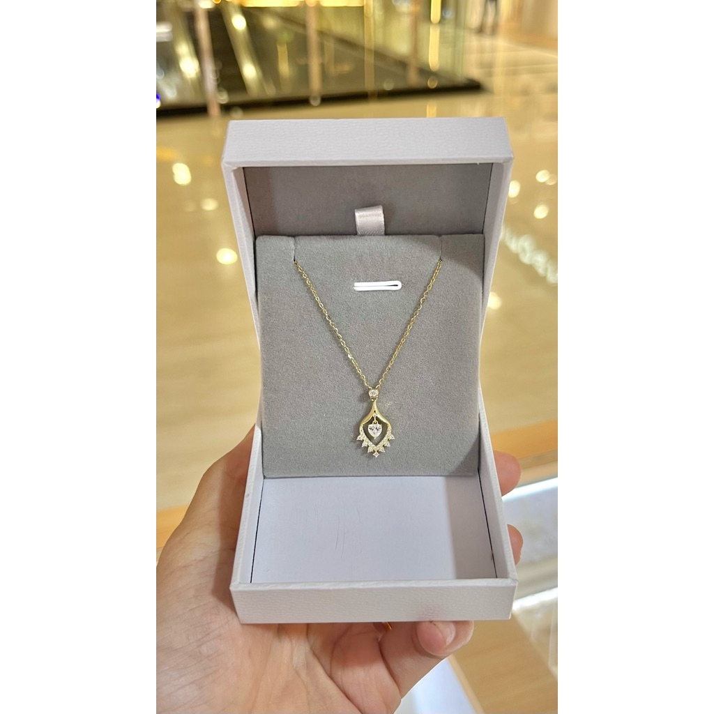 kalung permata moissanite perak