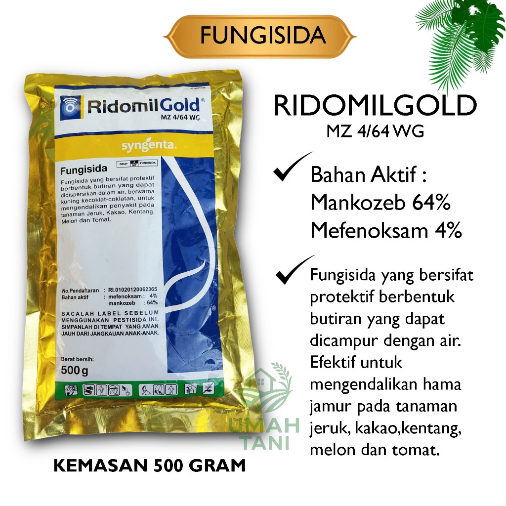 FUNGISIDA RIDOMIL GOLD MZ 4/64WG 500 gr ASLI 100% ORIGINAL PRODUCT Pencegah Jamur Tanaman