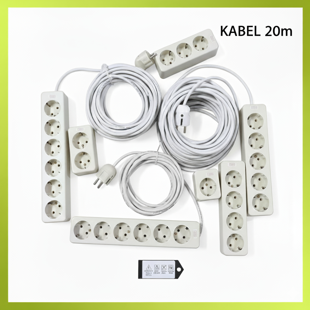 Kabel Roll Listrik 20 Meter 5 Lubang Kabel Olor Listrik 20 Meter 5 Lubang Kabel Roll Listrik SNI Kab