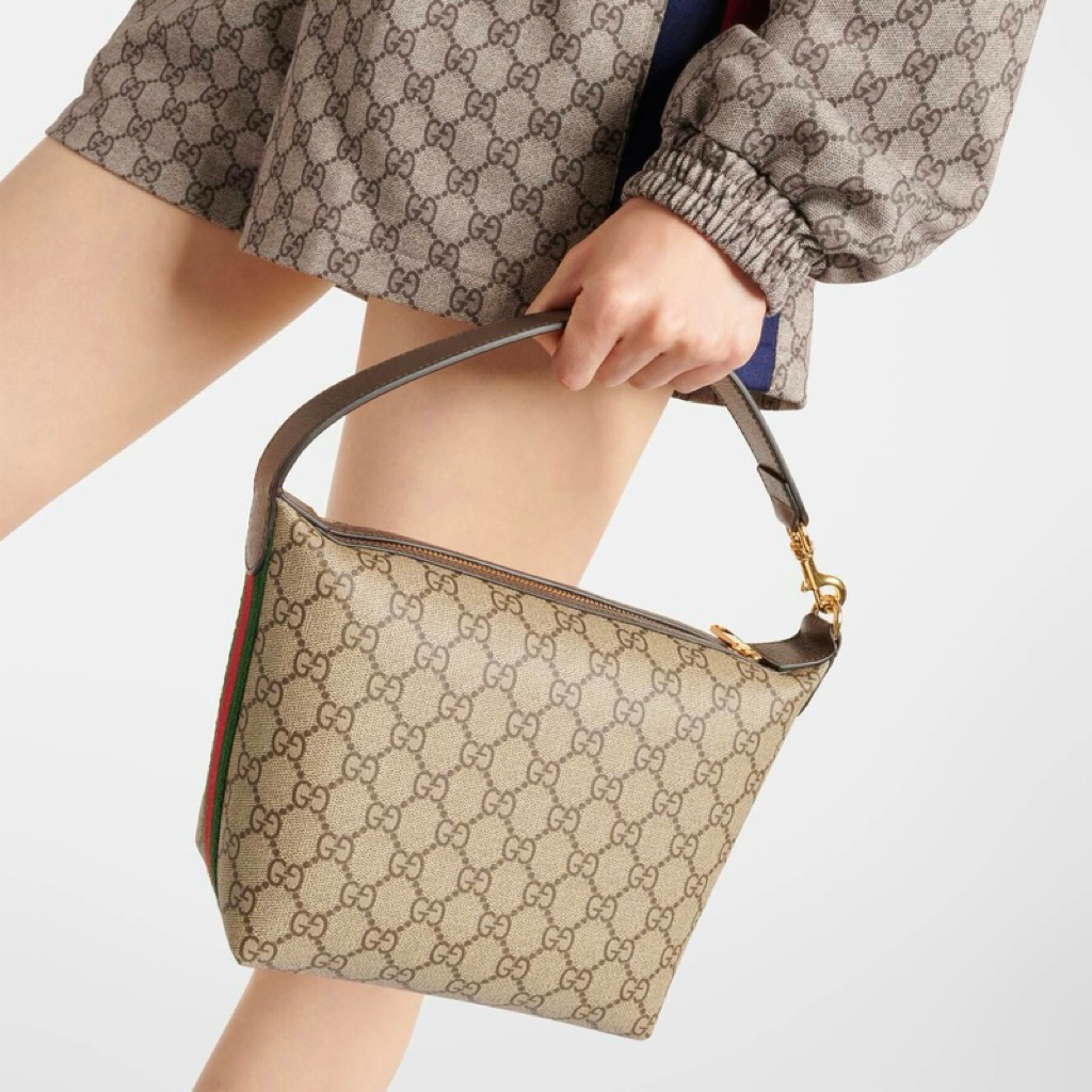 GUCCI Super Mini Ophidia Shoulder Bag in GG Supreme Monogram