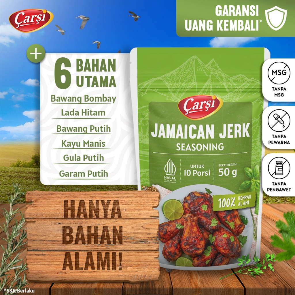 Bumbu Jamaican Jerk – 100% Rempah Asli, Rasa Otentik Tanpa MSG | Carsi