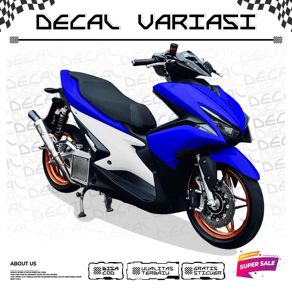 STICKER DECAL VARIASI FULL BODY YAMAHA AEROX OLD POLOSAN KEINIAN