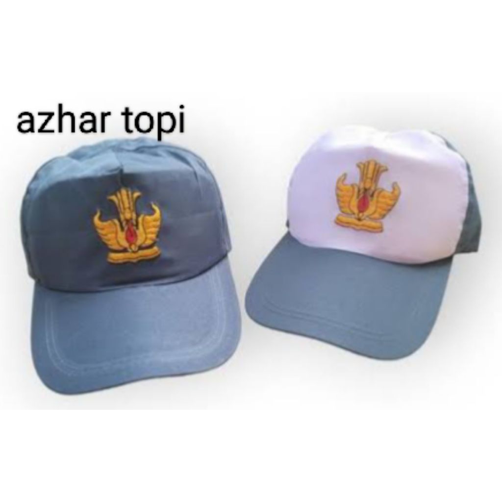 topi SMA abu polos & abu putih