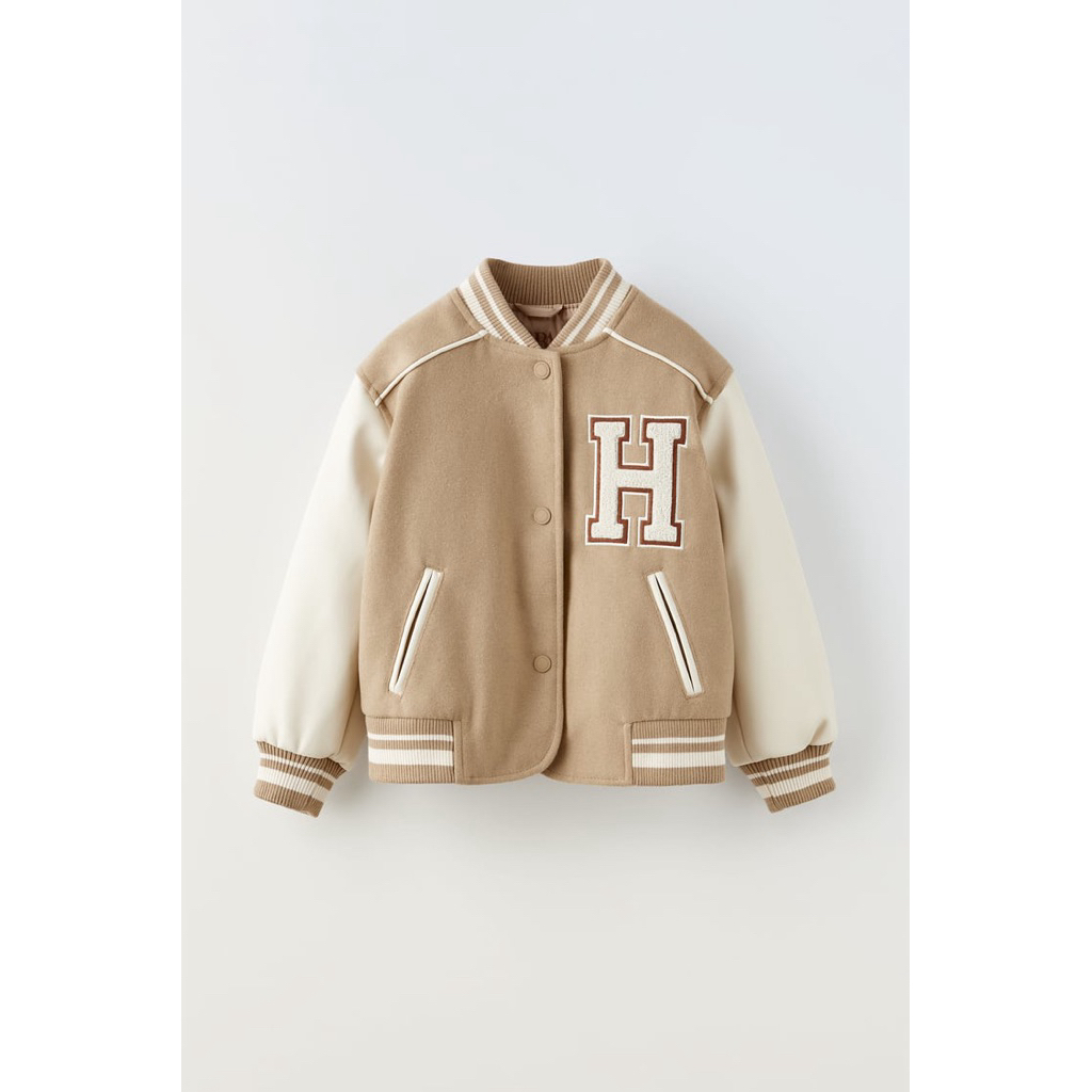 ZARA - Contrast Varsity Bomber Jacket