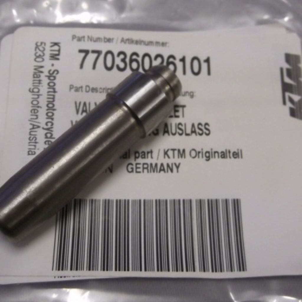 valve guide/bosh klep outlet ktm sxf250 2008- 2011 original ktm powerpart 77036026101