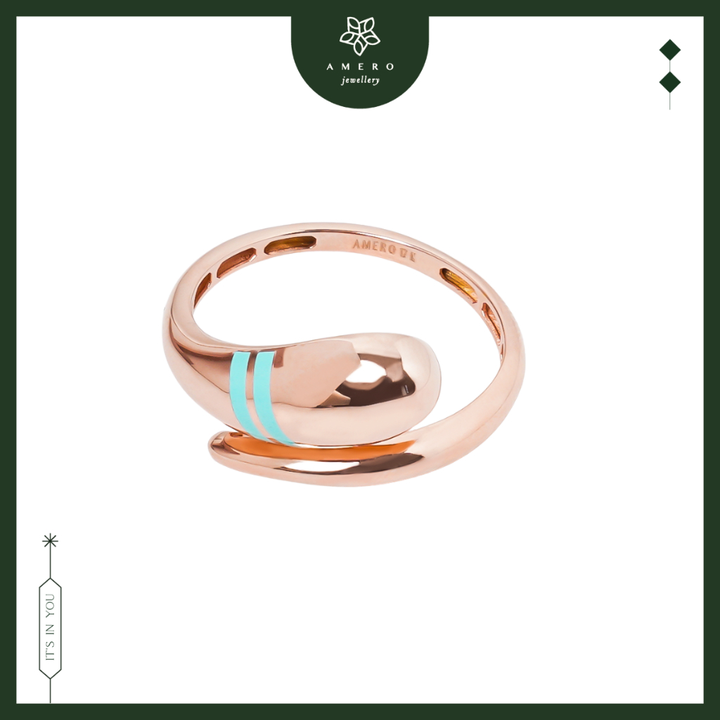 Cincin Emas Rose Gold 17K Valora VR-28 Amero Jewellery