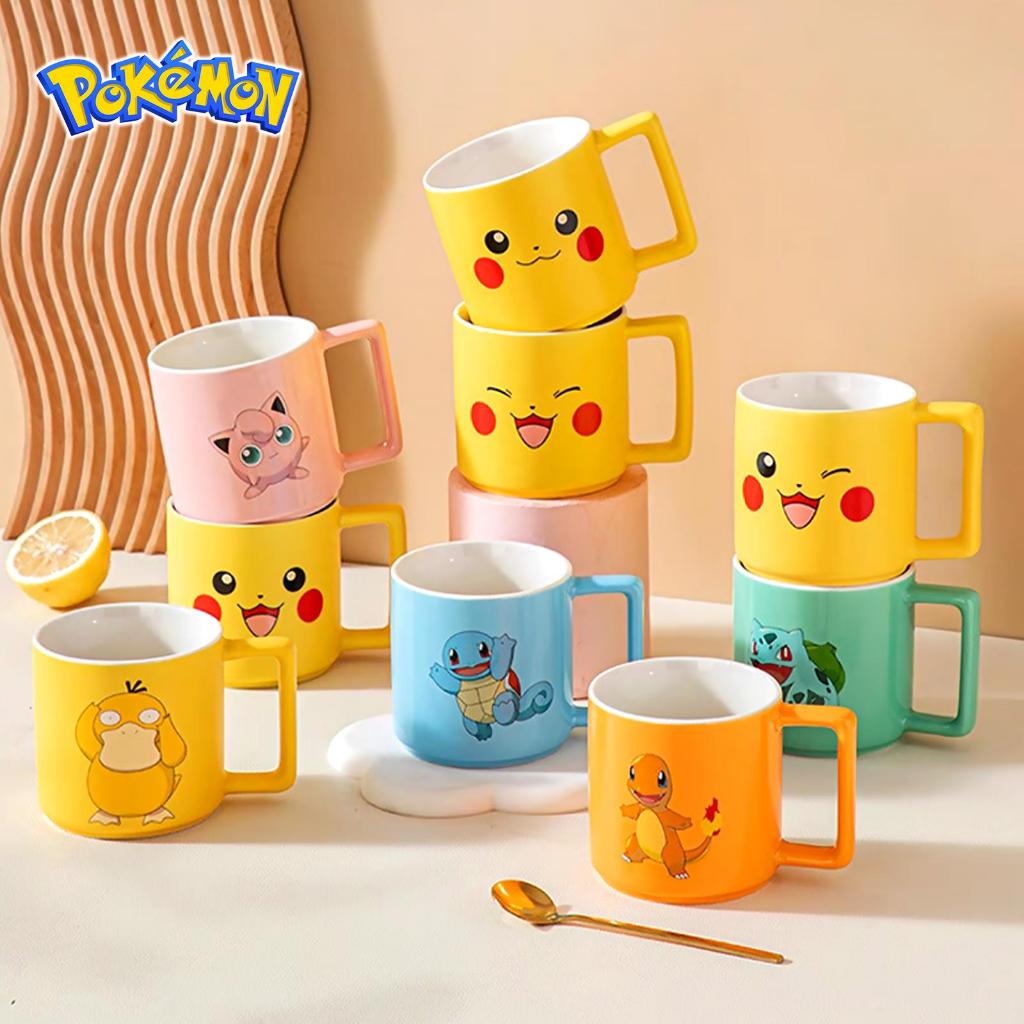 Mug Pokemon Original Nintendo Pikachu Charmander Squirtle Bulbasaur Keramik Porselen Cangkir Gelas