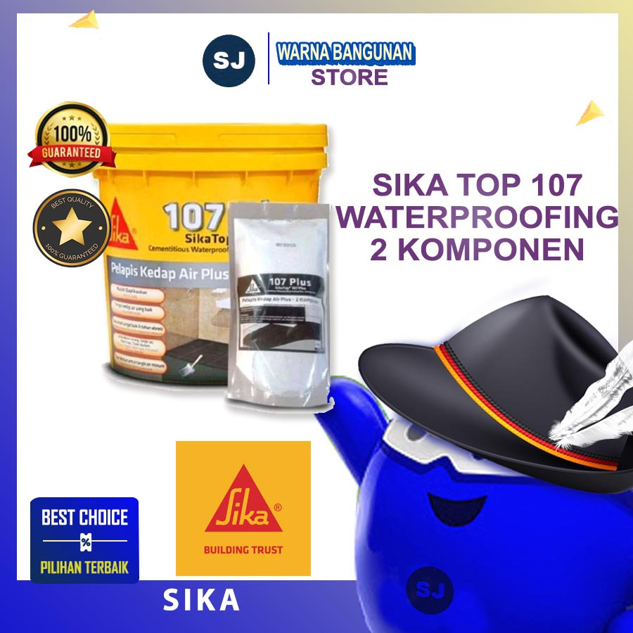 Sika Top 107 Plus (4 KG) - PELAPIS ANTI BOCOR / Waterproofing 2 KOMPONEN A + B / SIKA SikaTop-107 Pl