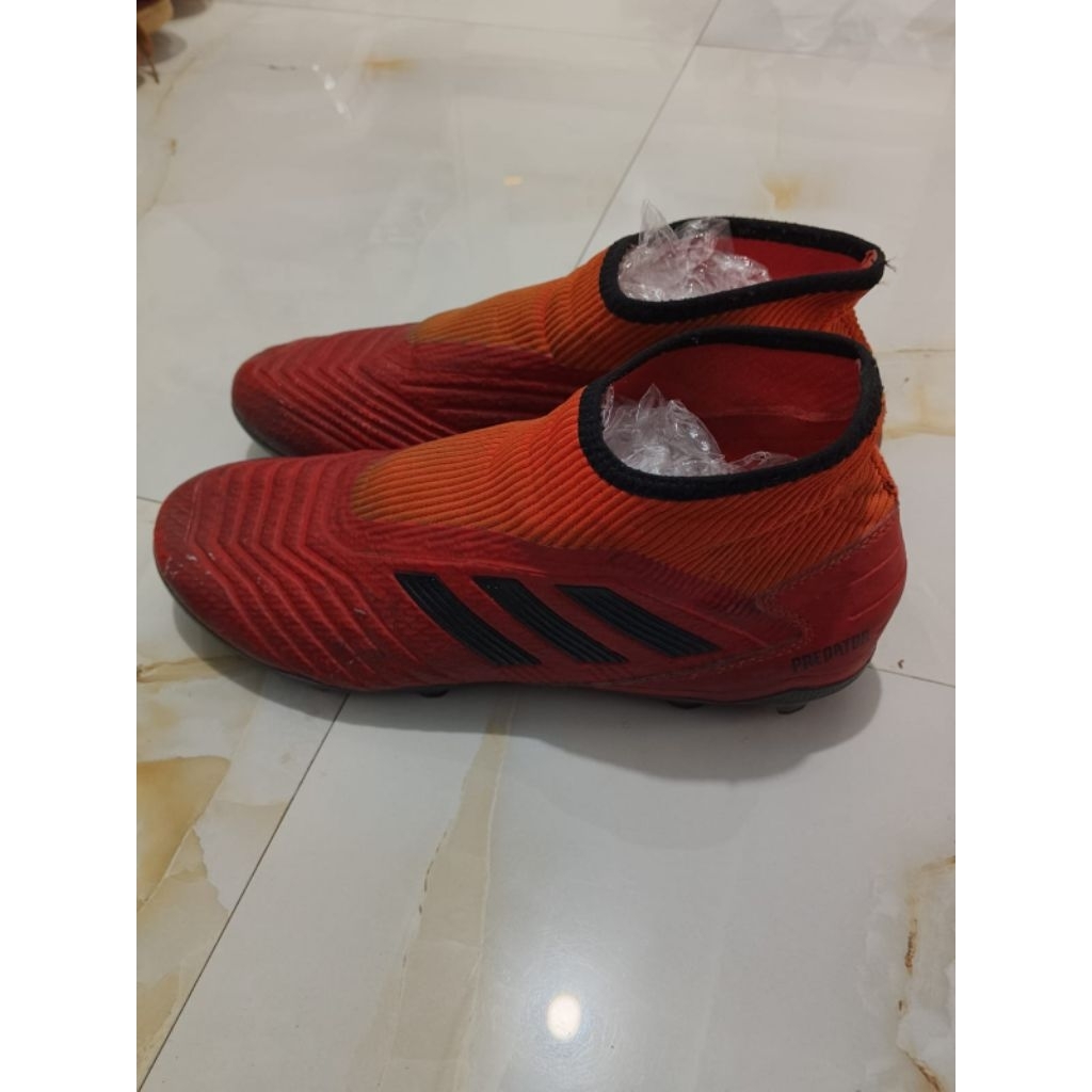 sepatu bola adidas Predator 19.3 Laceless FG 'Active Red Black' F99730