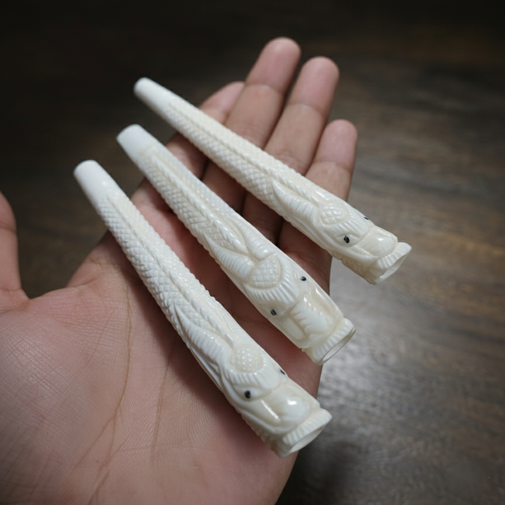 COD ONCE PIPA ROKO TULANG SAPI ASLI UKIR NAGA TAMPILAN MEWAH