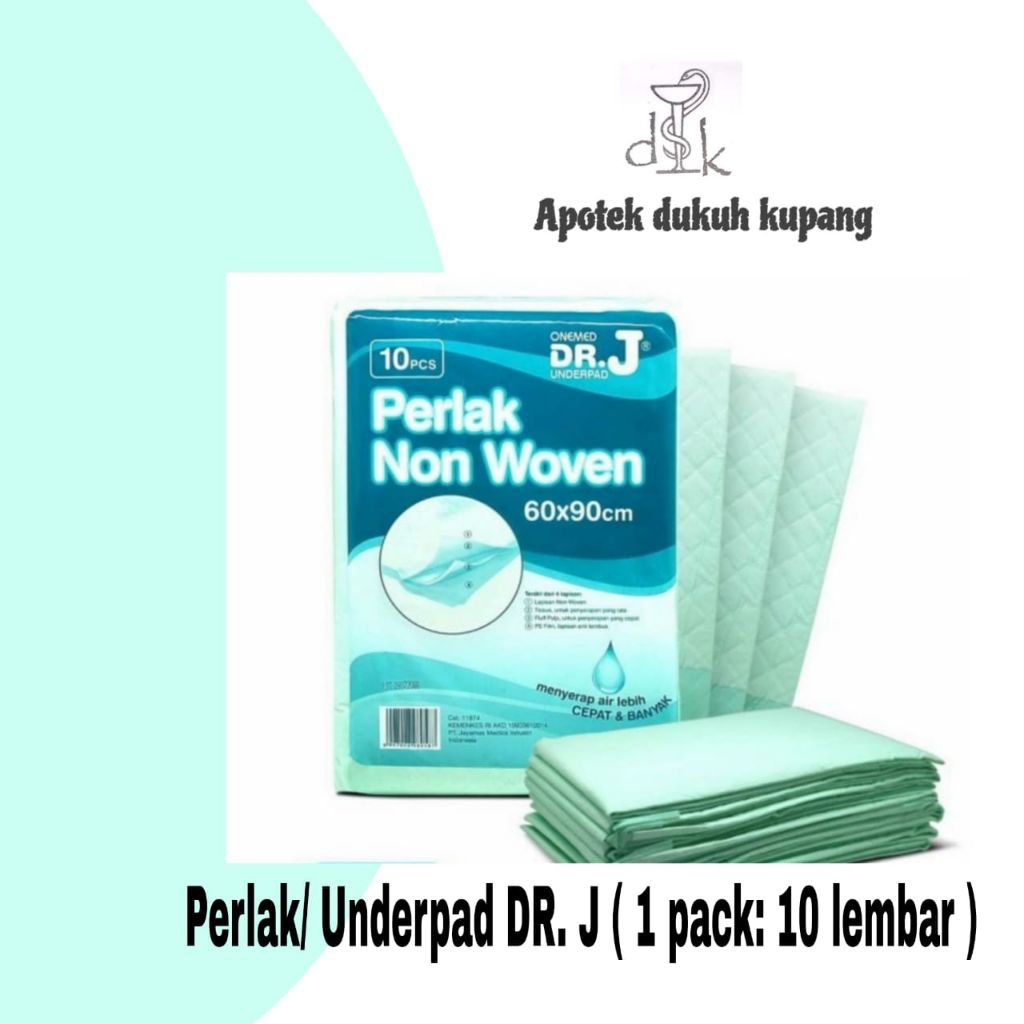 Underpad DR.J, perlak ( 1pack: 10 lembar )