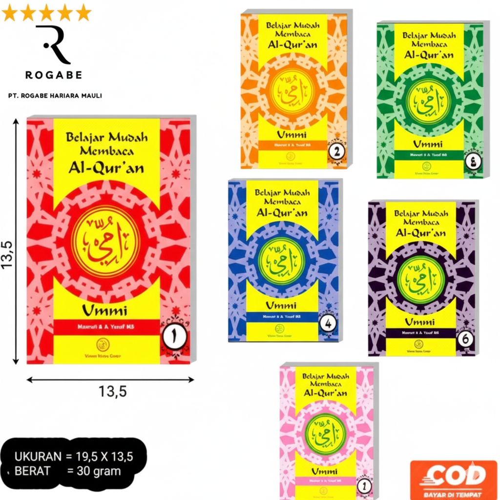 Buku Metode Ummi Lengkap - Belajar Membaca AL QURAN / Buku UMMI / N O