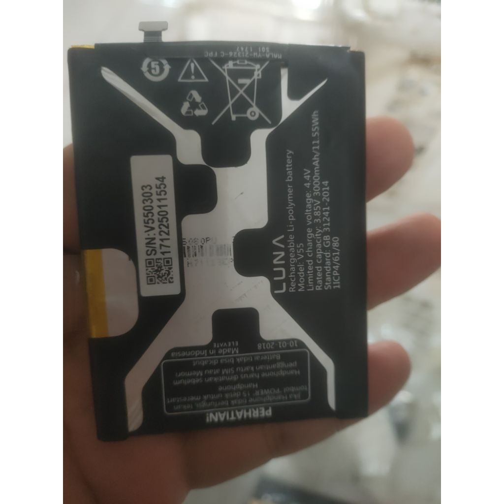 batre hp Luna v55 elevate ORI ya