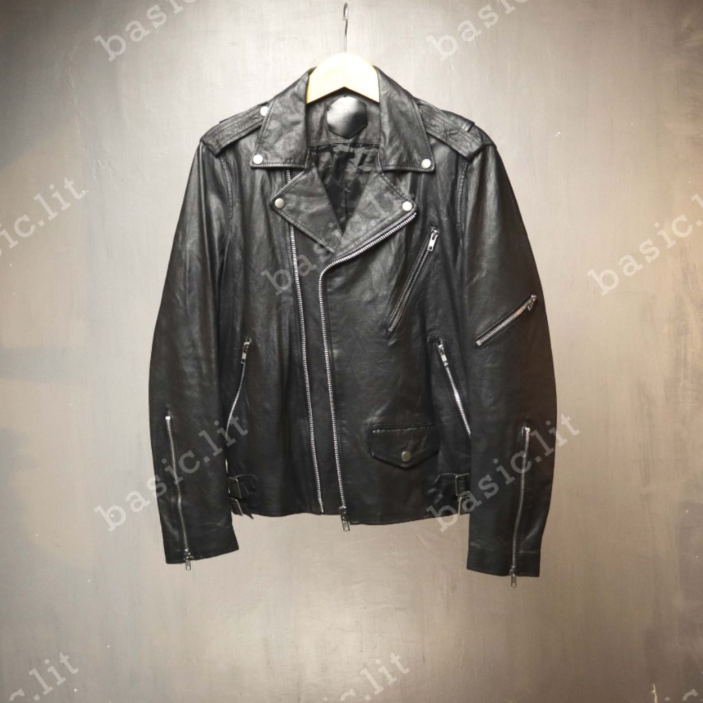 Quasar ramones biker leather jacket