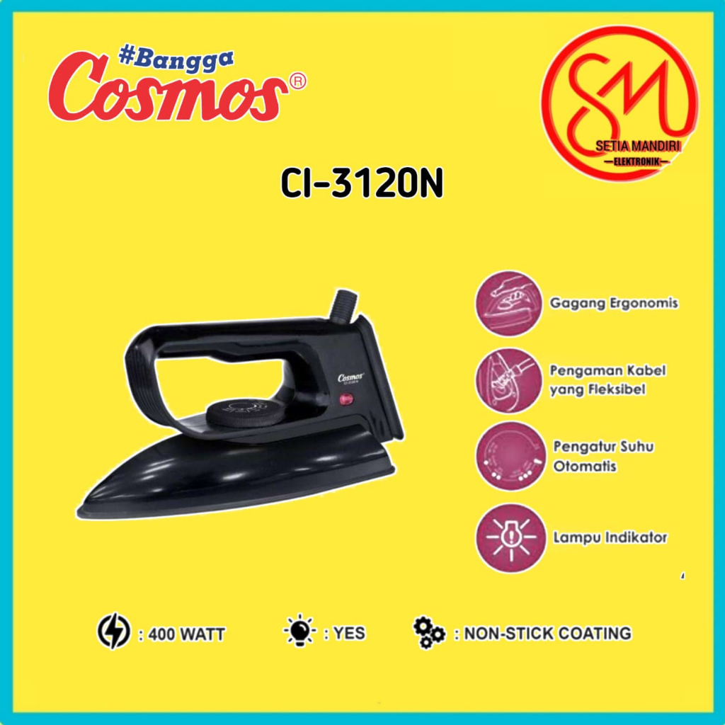 Cosmos Setrika - Anti Lengket - CI-3130 N - CI-3120 N