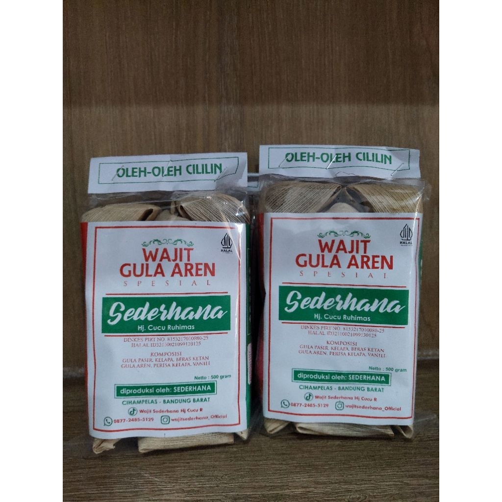 Wajit Gula Aren Cap Sederhana 500gr wajit ketan wajit cililin