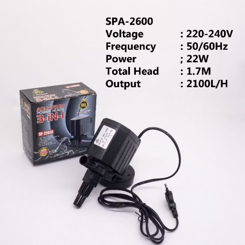 AQUARIUM POWER HEADS 3IN1 SPA PUMP SP-2600A/SPA2600