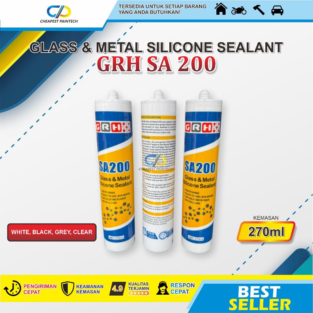 Lem Silicon Netral GRH SA 200 Tidak Berbau [1 PCS]