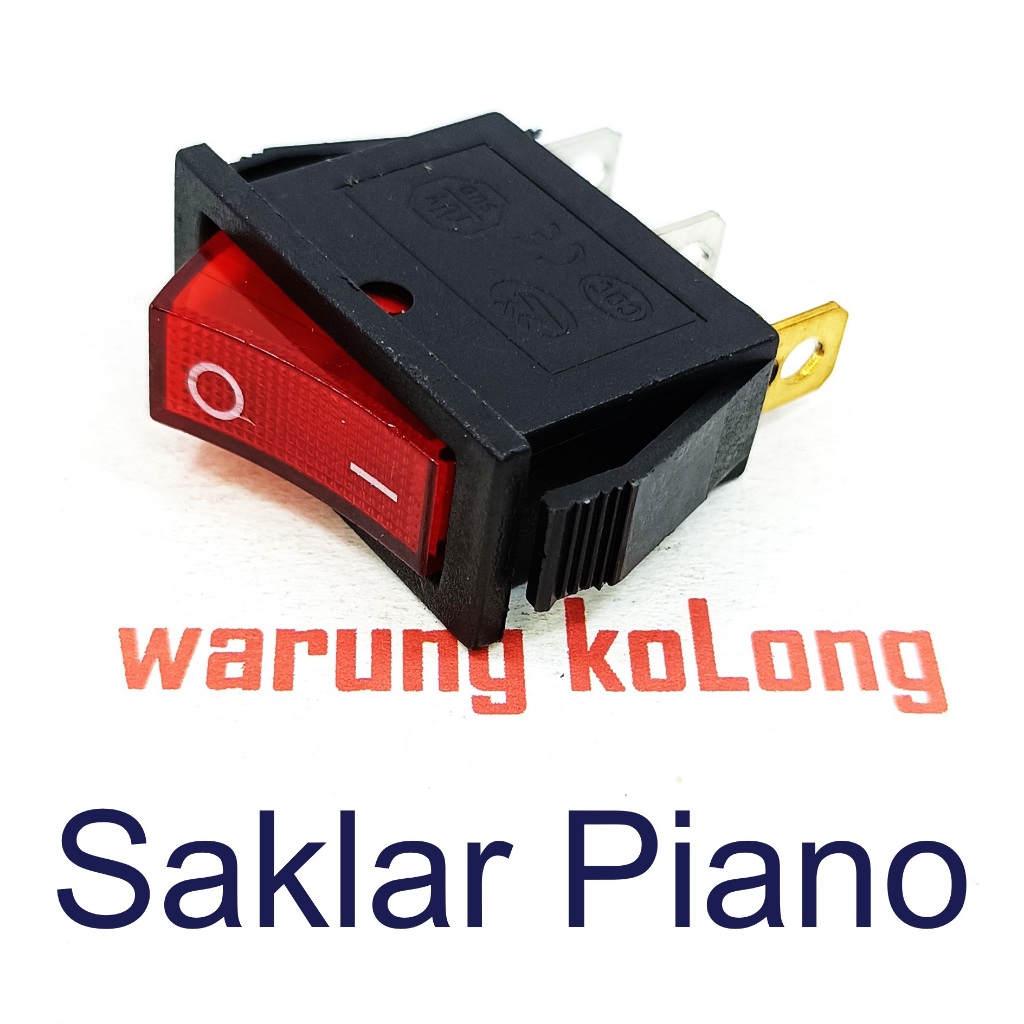 Saklar Piano On Off Mobil 12 volt 24 volt switch toggle AC DC 3 kaki piting