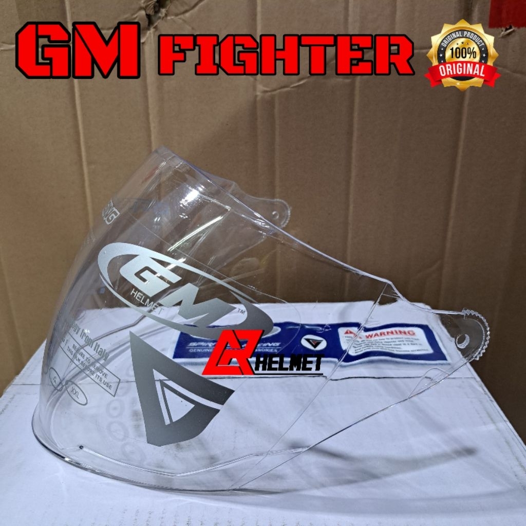 original kaca helm GM new fighter/visor original Gm fighter medel baru