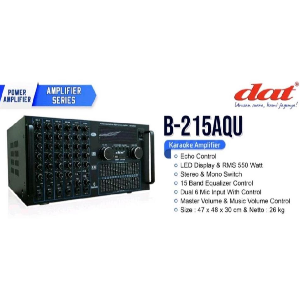 AMPLI DAT B 215 AQU POWER AMPLIFIER