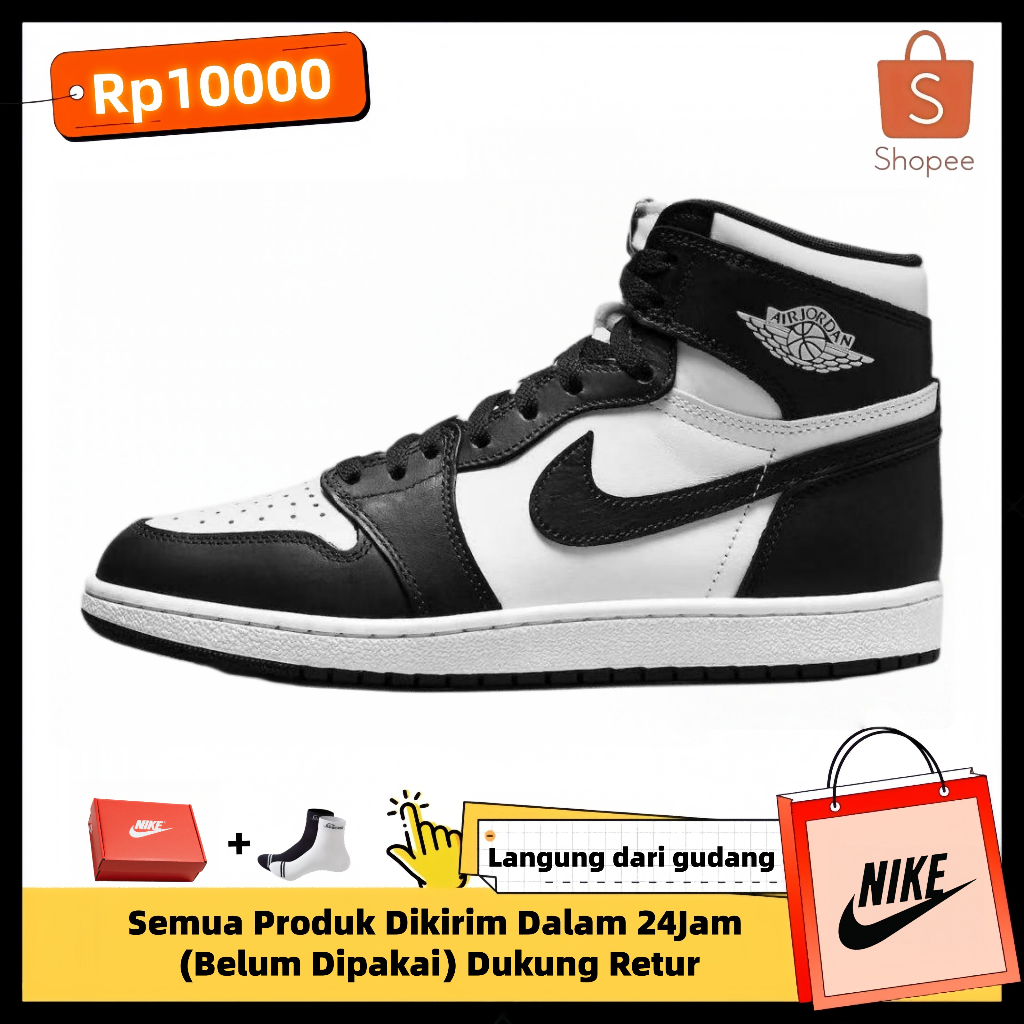 Jordan AJ1 High Sepatu Retro High Cut - Cocok untuk Komuter Sehari-hari + Aktivitas Olahraga Ringan,