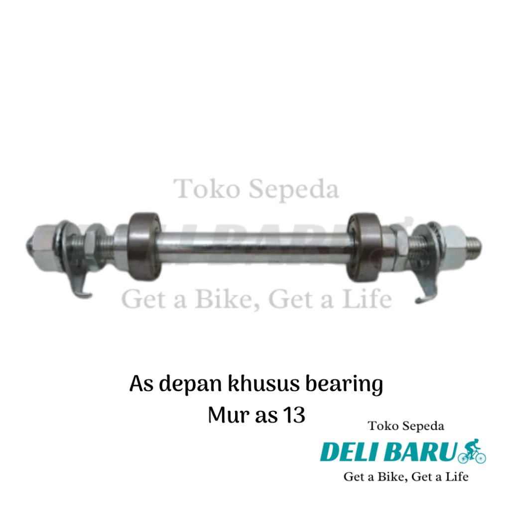 As khusus bearing hub terombol pelek depan bering 608 mur as 13 sepeda anak 12 16 18