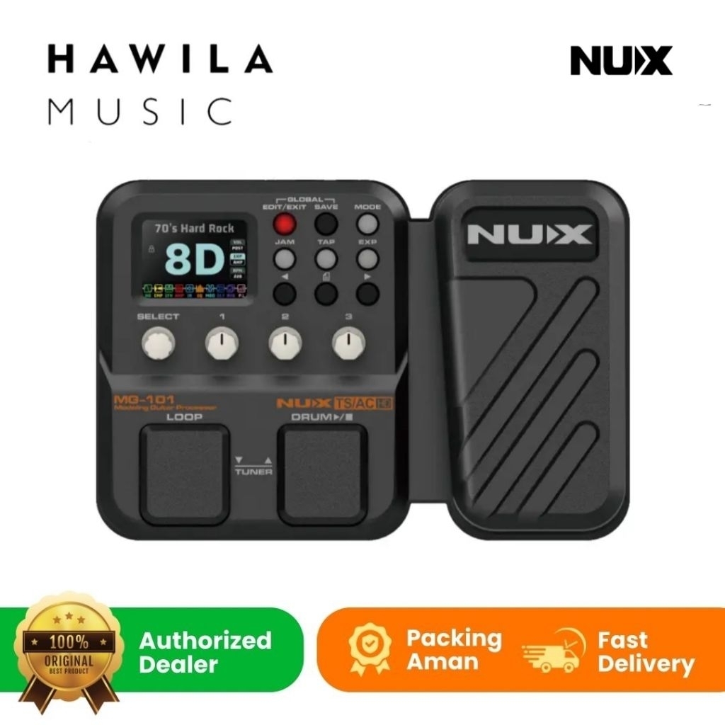 NEW Efek digital processor Guitar NUX MG101 MG 101 Multi Effect Pedal Original Pengganti NUX MG100