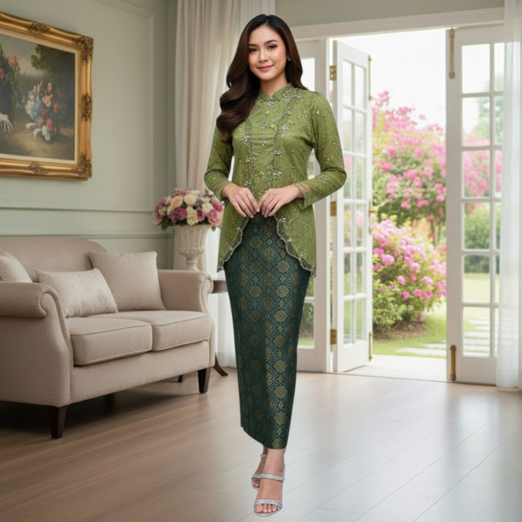 { Toko.Sky } Setelan Kebaya Aqila/Setelan Kebaya Sky/Setelan Kebaya Wisuda/Setelan Kebaya Remaja