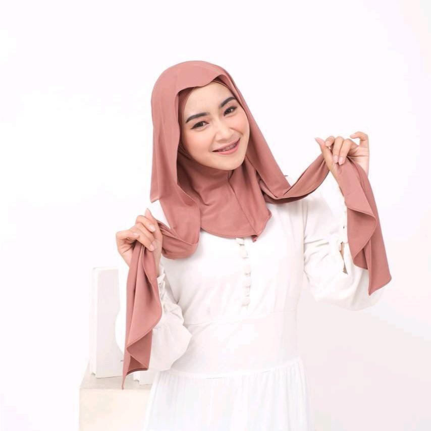 Pashmina Instan Inner Bahan Jersey Pashmina Klewer Menutup Dada Jilbab Instan Oval Panjang