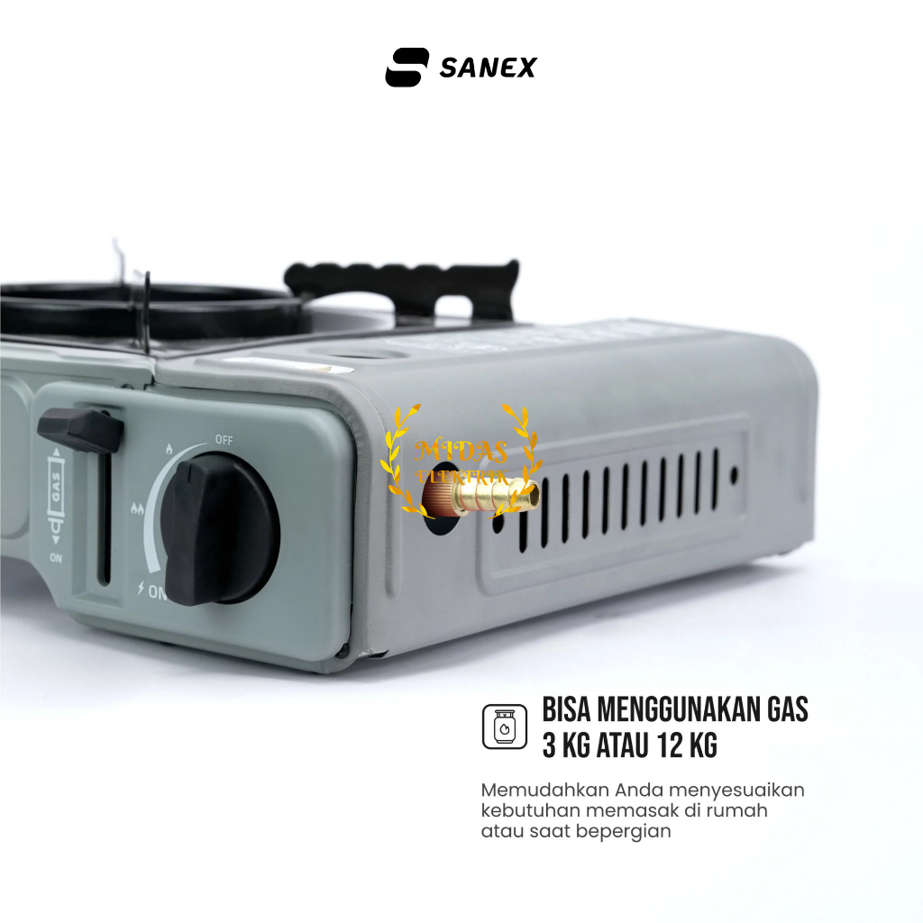 Konektor Nepel Kuningan Sambungan Kompor Portabel Portable Stove Ke Selang Tabung Gas LPG 3 Kg / 12 