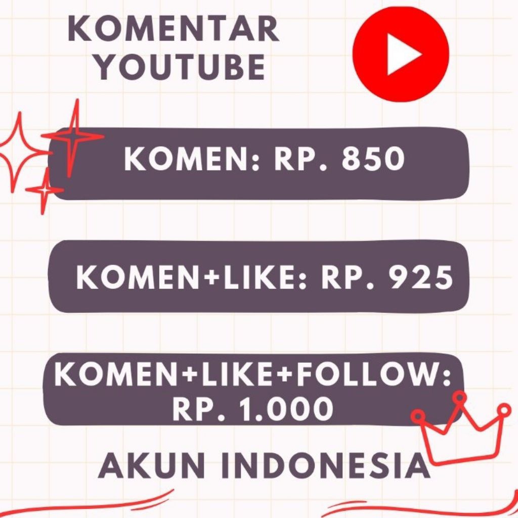 Jasa Komentar YouTube | Real Akun Indonesia | Bisa Request Komentar